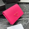 Borsa firmata rosa Borsa nera Portamonete Portafoglio firmato Porta carte firmati Portafogli piccoli corti firmati Borse di marca economiche in vera pelle Borsa di lusso