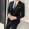 Herrjackor s-5xl jacka väst byxor boutique fast färg casual business office smälande mens kostym brudgum bröllop klänning blazer midja kappa byxor lowersl231115