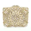 Evening Bags Lady Rhinestone Wedding Clutch Purse Fashion Gold Metal Crystal Clutches Luxury Ladies Diamond Prom Dinner Handbags Female Bag