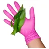 Wegwerp zwarte nitrilhandschoenen poedervrij voor inspectie Industrieel lab huis en supermaket comfortabel roze