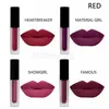 Lipgloss Vloeibare Lipstick Kit De Rode Naakt Bruin Roze Editie Mini Vloeibare Matte Lipstick 4 stks/set