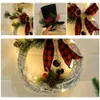 크리스마스 장식 Garland Led Light Light Snowman Rattan Wreath, 정문 홈 벽난로 벽 장식 연도 231115