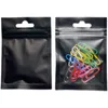 100 unids / lote 75x10 cm Mate Negro Claro Bolsas con cremallera frontal Resellable Zip Lock Papel de aluminio Bolsa de plástico Alimentos Embalaje de comestibles Mylar Foil P Jhuk