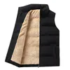 Men's Vests Men's Winter Thicken Fleece Warm Vest Jackets Men Sleeveless Coats Fashion Zipper Heating Vests Winter Men Clothing S-6XL 231115