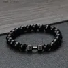 Chain ic Natural Stone Beaded Bracelet gym Fitness Dumbbell Energy Men Bracelets Bangles Baell Wristband Women Jewelry PulseiraL231115