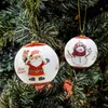 Christmas Decorations 3pcs 8cm Balls Original Gifts Decoration 2024 Tree Gift Pendants Baubles 231115