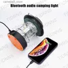 Camping-Laterne, tragbare LED-Camping-Laterne mit Bluetooth-Lautsprecher, Retro-Lichter, wiederaufladbar, stufenlose Dimmung, Outdoor-Reisezelt-Lichter, Q231116