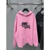 designer hoodie balencigs mode hoodies hoody mens tröjor hög kvalitet korrekt version 24s high end ny handmålad graffiti tryck avslappnad lo wodo