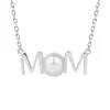 Pendentifs Mode maman élégante fête des mères bijoux cadeau 925 en argent Sterling chaîne collier avec perle de culture d'eau douce pour mère à la mode