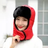 Trapper Hats Winter Fur Warm Windproof Hat Men Women Lei Feng Cap Bomber Faux Fur Ear Flap Cap Black Ski Trooper Trapper Cold Anti-snow Cap 231115