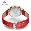 Montres-bracelets coloré ciel étoilé dame montre pour femme japon Quartz fines heures mode robe Bracelet en cuir fille cadeau d'anniversaire Julius No