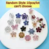 Brooches CINDY XIANG Random Style Can't Cchoose 10pcs/lot Butterfly Flower Shining Cubic Zirconia Collar Pin Fashion Small Brooch