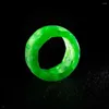 Dangle Küpeler Doğal A Sınıfı Yeşim Jadeite Luck Green Ring Anneler Günü Kulak Saplama Yıl Klasik Takı Düğün Güzel DIY
