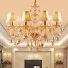 Cognac Color Crystal Chandelier Living Room Villa Home Hall Bedroom Restaurant Candle Chandelier Hôtel Europe