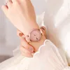 Montres-bracelets Montres-bracelets de luxe pour femmes Mode Quartz Montre Ceinture Bande Cadran Wathes Casual Dames Automatique Rose