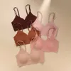 Sem costura bralettes lingerie sexy conjuntos de esportes confortáveis com decote em v sutiãs calcinha tangas conjuntos de sutiã e calcinha para mulher