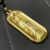 Pendant Necklaces Simple 24k Yellow Plated Guanyin Buddha Necklace For Women Fashion Clavicle Chain Wedding Anniversary High Jewelry Gifts
