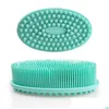 Brosses de nettoyage Brosses de nettoyage du corps en Sile épurateur luffa brosse de douche de bain exfoliante douce pour enfants sensibles femmes hommes toutes sortes Dhniz