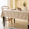 Table Cloth INS Style Japanese Checkered Garden Waterproof And Oil Resistant Fabric Art Small Fresh