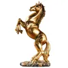 Obiekty dekoracyjne figurki statua żywiczna Złota biała czarna figura konia nordyckie streszczenie ozdoby dla figurek koni model domu dekoracja zwierząt 231114