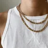 ペンダントネックレスVisunion Figaro Link Chains Necklace Men For Men For Men For Men Colar Gifter Jewelry Cuban Choker 4mm/6mm/8mm