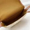 Women Mini Saddle Bag Luxury Designer Bag Triangular Flower Mini Bag Flap Bag Cross Body Shoulder Bags Purse Canvas Leather Card Slot Golden Hardware Clutch Wallet