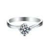 Ringar för kvinnor desiner ring diamant ring kärlek ring förlovningsringar bague designer smycken bijoux smycken ringar sterling silver moissanite ring m02d