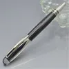 Hochwertig mit schwarzem Karbonfaser-Kugelschreiber/Büroroller, hochwertiger Crystal Luxurs-Kugelschreiber, Schreibwaren-Nachfüllkopf, Stifte Vkoxm