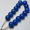 Pierres précieuses en vrac 14mm, pierres précieuses naturelles bleues, vieilles perles d'agate pour la fabrication de bijoux, Bracelet à cordes, collier de perles, accessoires de perles