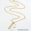 Anhänger Halsketten Einfaches Ins Metall glatte zylindrische Halskette Goldfarbe Klavikel Edelstahl Mode Frauenschmuck