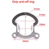 Minikyskhetsbur med anti-off ring kort rostfritt stål manlig knäpp böjd testikel begränsningar metall blockerande buranordningar