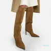 Winter Winter Women Boots 85 Made of Suede Pumps Bootes Legant Ladies Pointed Toes Designer Fashion Party High High Cyel Booties EU 35-43