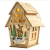 Christmas Decorations 1Pc for Tree LED Light Wood House Cute Hanging Ornaments Holiday Home Decor 231115