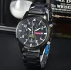 Famous Sub Dials Working Men Design watch automatic quartz movement stainless steel clock men's waterproof Luminous president chain bracelet Wristwatches gifts