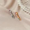 Backs Kolczyki bez przebitych kolorowych kryształów dla kobiet prosty ekologiczny klip z okładem Fałszywe chrząstki ucha kość biżuterii Brincos