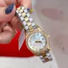 orologio da donna di lusso in nastro d'oro Orologi da polso di marca da 28 mm orologi da donna con diamanti Orologi da donna con cinturino in acciaio inossidabile Per le donne San Valentino Natale Regalo della festa della mamma