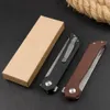 Hochwertiges Flipper-Klappmesser, 14C28N-Satinklinge, G10/Micarta-Griff, Outdoor-Camping, Wandern, Kugellager, schnell zu öffnende Klappmesser