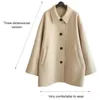 Casaco de lã masculino mistura estilo coreano feminino grosso ajuste forro de algodão comprimento médio outono e inverno jaqueta acolchoada 231114