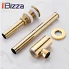 Drains IIBizza Basin Pop Up Gold Brass Bottle Trap Bathroom Sink Siphon with Kit P-TRAP Pipe Waste Hardware 230414