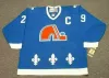 CUSTOM Quebec''northerners''Custom stitched 29 DAN BOUCHARD 52 ADAM FOOTE CCM Vintage Away Hockey Jersey