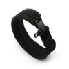 Outdoor Survival geweven paracord armband voor mannen