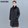 Fausse fourrure pour femme HDHOHR 2023 manteau de vison véritable avec doudoune Double face veste chaude bande de cuir véritable longues vestes pour femme 231114