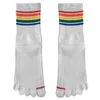 Heren Sokken Winter Rainbow Cotton Five-Finger Men-teen Set High-Top vijf-teen herensok