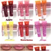 Lip Gloss Fruit Burst Lip Oil Scented Plum Gloss Hidratante Geléia Brilhante Vitamina E Óleos Lipgloss 6 Pcs Drop Delivery Health Beauty Make Dhiol