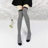 Kadın Çoraplar Nducjsi Siyah Beyaz En Kalite Pamuk Seksi Çoraplar Kadın Havalandırıcı Moda Uyluk Yüksek Diz Uzun Kızlar Sıradan Katı
