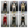 Herrenhosen High Street Taschen Jeans Herrenmode Slim Fit Denim Overalls Modish Strap Overalls Lässige Hosenträger Distressed Pant 230414