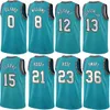 Imprimé Homme Jeunesse Basketball City Derrick Rose Jersey 23 Marcus Smart 36 Ziaire Williams 8 Jaren Jackson Jr 13 David Roddy 21 Steven Adams 4 Bleu Blanc Noir Gris Icône