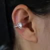 Backs Earrings Waterdrop Cubic Zirconia Birthstone Cz No Piercing Clip On Earring Ear Cuff 1 Piece