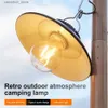 Linterna de camping USB recargable linterna de camping retro LED lámpara de tienda impermeable luz de trabajo al aire libre jardín colgante luz calle camino lámpara de césped Q231116