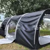 Tendas e abrigos Attachab Beach Tent Sun Shelter para 4 pessoas com bloqueio de calor e luz UPF50 + Proteção UV Sun Shade Fácil configuração Camping Canopny Q231117